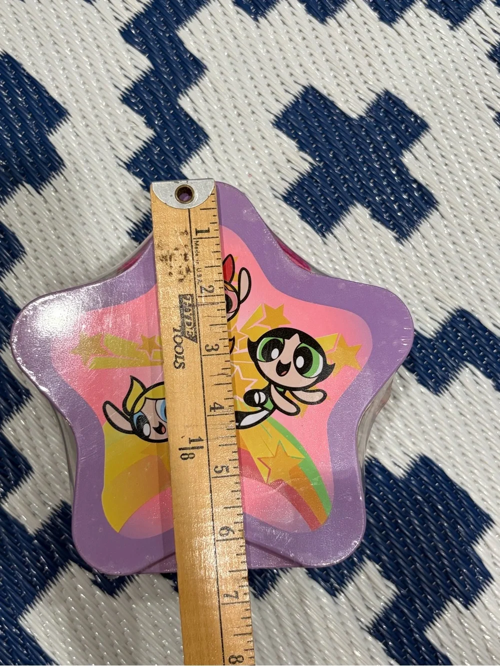 The Powerpuff Girls Star Tin with Strap Sealed Cartoon Network 2000 Sealed New